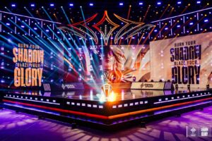 Sân khấu vòng Bán kết AIC 2025 được đầu tư hoành tráng - Ảnh: Cao thủ liên quân.