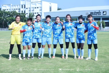 Các cầu thủ thể hiện tinh thần hào hứng, quyết tâm bảo vệ tấm huy chương vàng tại SEA Games - Ảnh: VFF