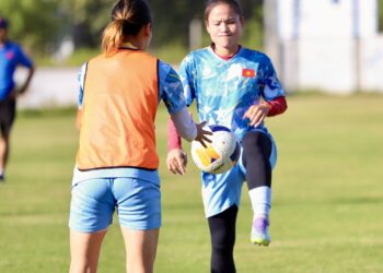 Toàn đội đã nhanh chóng sốc lại tinh thần sau trận thua Philippines và đang chuẩn bị kỹ lưỡng cho cuộc đối đầu then chốt. (Ảnh: Gia Hân)