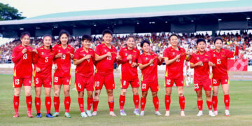 Đội tuyển nữ Việt Nam giành quyền vào bán kết SEA Games 33 sau chiến thắng 2-0 trước Myanmar ở lượt trận cuối bảng B.