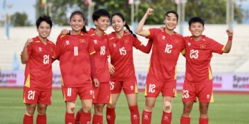 Các cô gái vàng của bóng đá Việt Nam đứng trước cơ hội lịch sử giành tấm HCV môn bóng đá nữ SEA Games lần thứ 5 liên tiếp. Ảnh: Gia Hân.