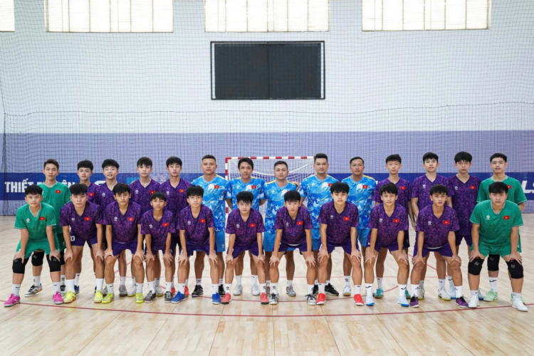 Lưc lượng tham gia Giải U16 Đông Nam Á 2025 đa phần là các cầu thủ của hai CLB giàu thành tích ở sân chơi Futsal nước nhà là Thái Sơn Nam và Thái Sơn Bắc (Ảnh:VFF)