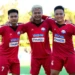 Niềm vui của các cầu thủ ĐH Thuỷ Lợi sau khi dễ dàng đánh bại đối thủ trong trận chung kết. Ảnh: Minh Nguyệt.
