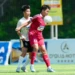 ĐH Thuỷ Lợi (đỏ) là ứng viên sáng giá cho ngôi vương của TNSV THACO Cup 2026. Ảnh: Minh Nguyệt.