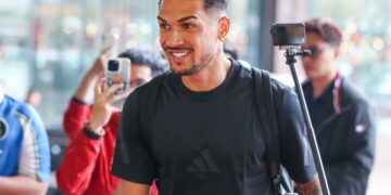 Tiền vệ Đỗ Hoàng Hên là tân binh của ĐT Việt Nam trong đợt hội quân chuẩn bị cho chuỗi trận FIFA Days tháng 3-2026. Ảnh: Minh Đỗ.