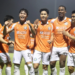 Niềm vui của các cầu thủ SHB Đà Nẵng sau chiến thắng quan trọng 1-0 trước PVF-CAND. Ảnh: Phi Hải.