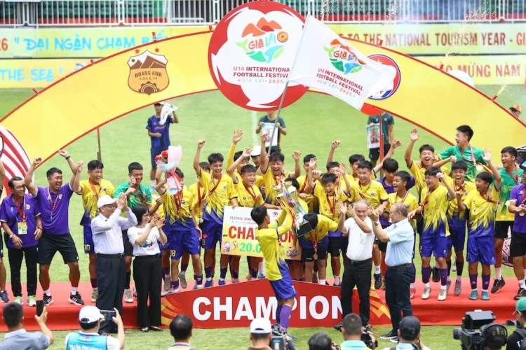 U14 Hà Nội đăng quang tại Festival bóng đá quốc tế U14 Gia Lai 2026.