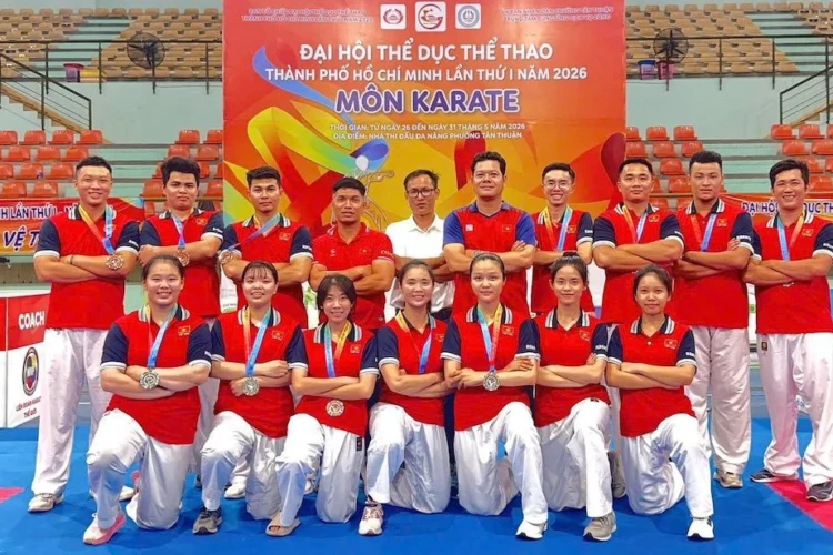 Karate Phú Giáo giành 2 tấm HCV tại Đại hội TDTT TP.HCM lần 1-2026.