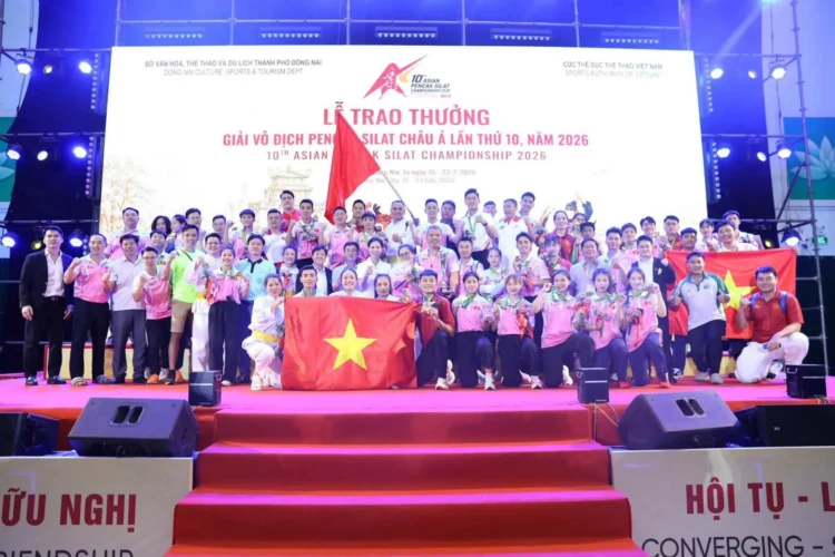 Pencak Silat Việt Nam tiếp tục ghi dấu ấn khi tái lập thành tích dẫn đầu bảng tổng sắp huy chương. Ảnh: Thể Thao Việt Nam
