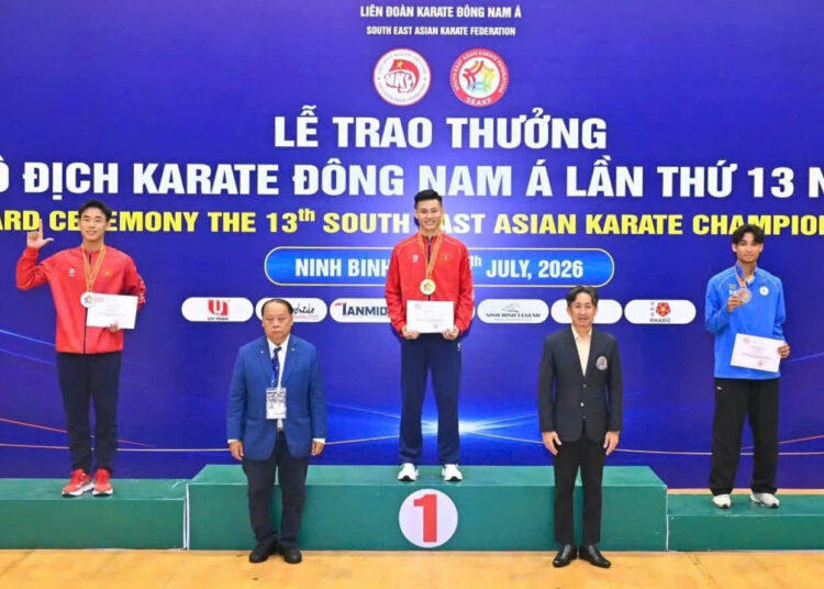 VĐV Nguyễn Chí Thanh (Việt Nam 1) xuất sắc giành HCV nội dung cá nhân hạng cân dưới 84 kg tại Giải vô địch Karate Đông Nam Á lần thứ 13-2026.