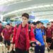 Đội tuyển Việt Nam có mặt tại sân bay sáng 1/8, chuẩn bị lên đường sang Indonesia tham dự ASEAN Championship 2026. Ảnh: VFF