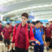 Đội tuyển Việt Nam có mặt tại sân bay sáng 1/8, chuẩn bị lên đường sang Indonesia tham dự ASEAN Championship 2026. Ảnh: VFF