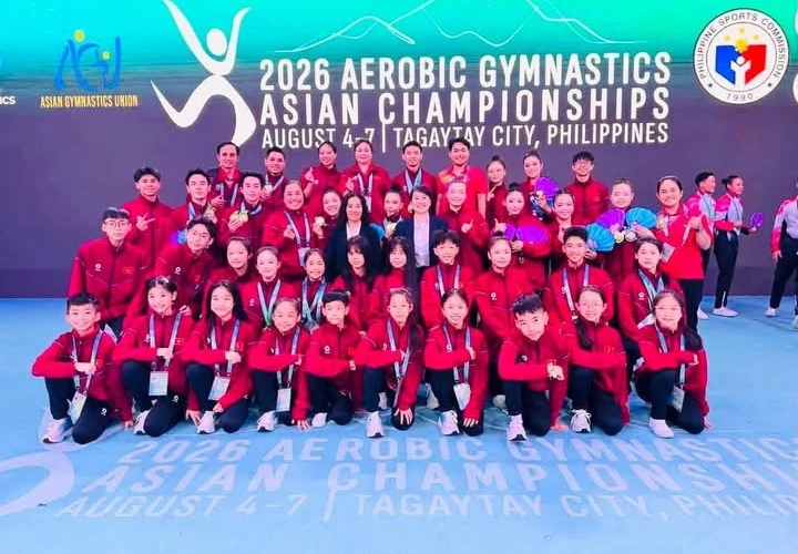 ĐT Aerobic Việt Nam khép lại Suzuki World Cup 2026 tại Tokyo (Nhật Bản) với thành tích ấn tượng khi giành 6 huy chương. Ảnh: Thể thao Việt Nam