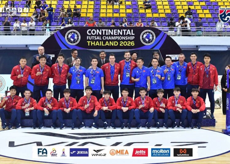 Đội tuyển futsal Việt Nam khép lại hành trình tại Continental Championship 2026 bằng vị trí á quân. Ảnh: VFF