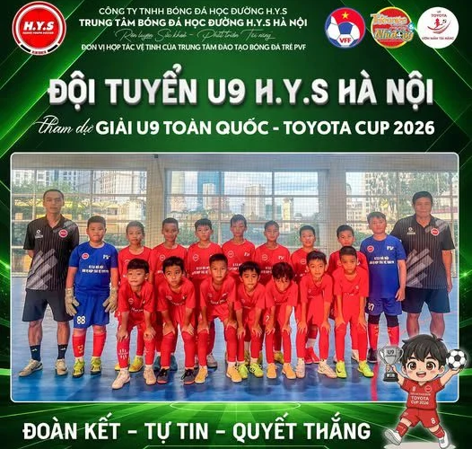 U9 H.Y.S Hà Nội sẽ lên đường tới Quảng Ngãi để tranh tài tại