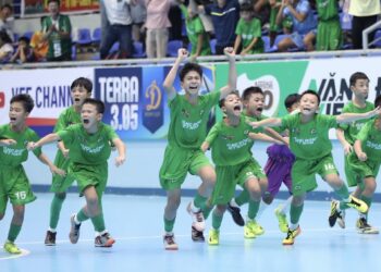 U11 HVBĐ Trường Tươi Đồng Nai xuất sắc giành quyền dự vòng tứ kết trong lần đầu tham dự giải. Ảnh: Gia Hân.