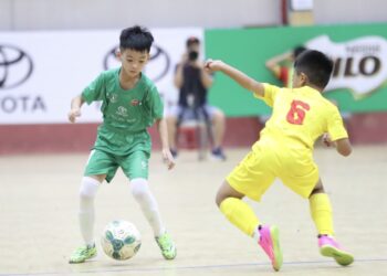 U9 HYS Hà Nội (xanh) là ứng viên sáng giá cho ngôi vương của mùa giải 2026. Ảnh: Gia Hân.