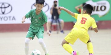 U9 HYS Hà Nội (xanh) là ứng viên sáng giá cho ngôi vương của mùa giải 2026. Ảnh: Gia Hân.