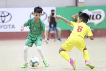 U9 HYS Hà Nội (xanh) là ứng viên sáng giá cho ngôi vương của mùa giải 2026. Ảnh: Gia Hân.