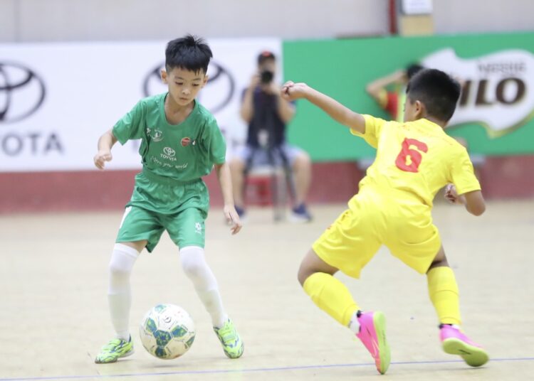 U9 HYS Hà Nội (xanh) là ứng viên sáng giá cho ngôi vương của mùa giải 2026. Ảnh: Gia Hân.