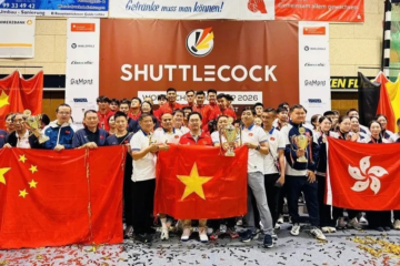 Đội tuyển đá cầu Việt Nam ăn mừng chức vô địch thế giới 2026 tại Hagen (Đức), sau khi giành 7 HCV, 1 HCB và 1 HCĐ, đứng đầu toàn đoàn. 3Ảnh: Cục TDTT Việt Nam