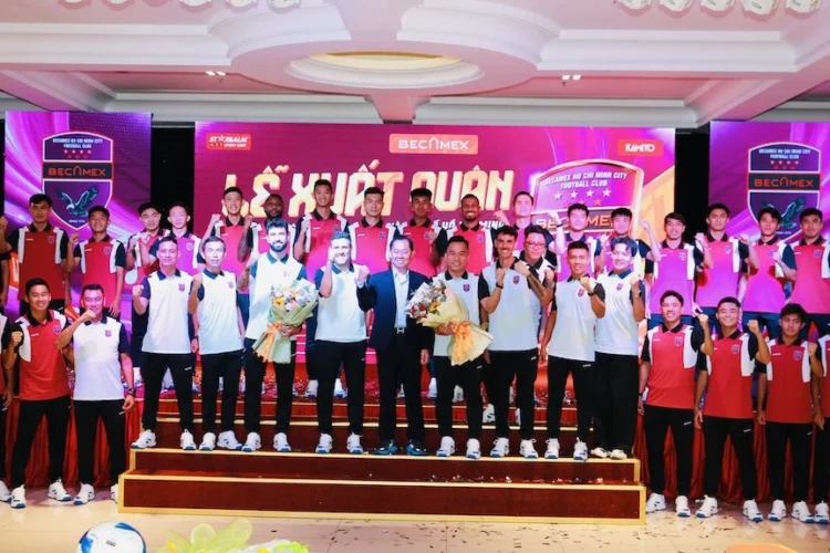 Becamex TP.HCM sẵn sàng cho mục tiêu trở lại sân chơi V.League 1 ngay mùa giải năm sau 2027/28. Ảnh: BCM.